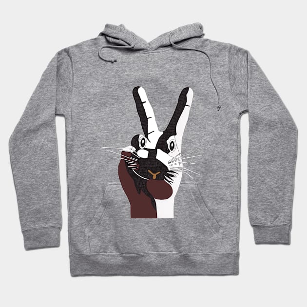 Rabbit Hand Hoodie by dennye